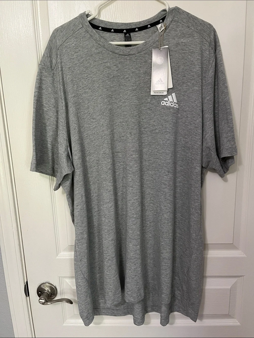 adidas Men's Heather Grey Short Sleeve Performance Tee